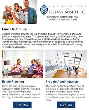 Estate Planning Newsletter - Subscribe Today!